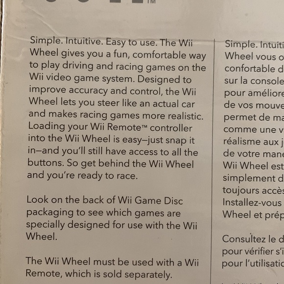 Wii Wheel controller accessory for Nintendo. Brand new , sealed in box. - Picture 2 of 4
